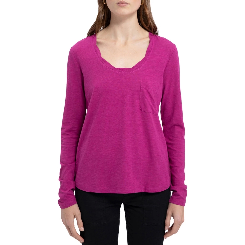 Social Standard by Sanctuary Dylan Scoop Tee, Maternity Top, Magenta Rose, M,NWT